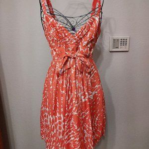 LC Lauren Conrad Orange Tie Dress